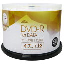【記録メディア】 Lasoz DVD-R データ用 4.7GB 1-16倍速 ホワイトワイド印刷対応 【500枚(50枚×10個)スピンドルケース】 (L-DD...