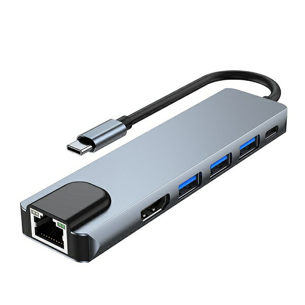 Lazos USB3.0 TypeCハブ　USB3.0 TypeCハブ 6in1 らそす　ラソス　L-CHU6