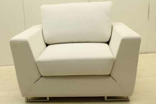 アウトレット家具 Baque de Loop 一人掛けソファー sf001-1p-wh ファブリック 布 ホワイト 白