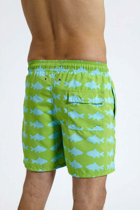 Tom & Teddy Fish Green & Blue フィッシュ・グリーン＆ブルー トム & テディー メンズ サイズ オーストラリアンスイムウェア 水着 男性用 サーフパンツ ハーフパンツ 海水浴 プール 海パン 生活用品