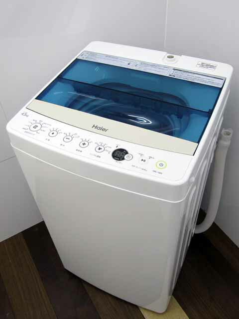 【中古 洗濯機】【掃除機おまけ付き】 ハイアール JW-C45A 4.5kg 簡易乾燥機能付 ホワイト 2018〜19年製 家電 1人暮らし 単身者向け サイズ 1人用 小型 激安 価格 安い おすすめ バリュー商品