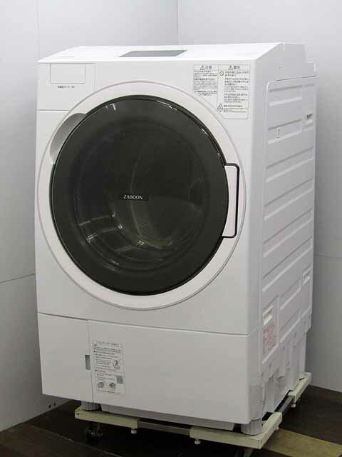 保証付き 中古 洗濯機 TOSHIBA ZABOON ドラム式 TW-127X9R 2021年製 右開き 洗濯12.0kg 乾燥7.0kg グランホワイト 家電 ファミリー向け サイズ 大型 激安 価格 安い おすすめ 乾燥機能付き
