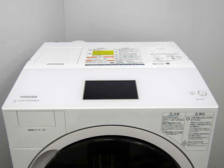 保証付き 中古 洗濯機 TOSHIBA ZABOON ドラム式 TW-127X9R 2021年製 右開き 洗濯12.0kg 乾燥7.0kg グランホワイト 家電 ファミリー向け サイズ 大型 激安 価格 安い おすすめ 乾燥機能付き