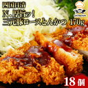【ケース販売 18個入1ケース】四国日清 N.厚旨ッ!三元豚 ロースとんかつ 170g 18個 冷凍 業務用 大容量 業務用食品 お買得 お得 大サイズ プロ用 プロ仕様 Get Market 月兎ソース ゲットマーケット