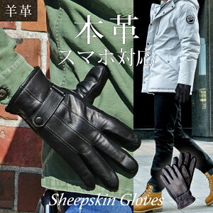 手袋 メンズ レザー スマホ対応 防寒 ビジネス 本革手袋 グローブ 羊革 シープレザー スープスキン 皮 革 ブラック 黒 ブラウン 茶色 通勤 通学 タッチパネル対応 ギフト 父の日 バレンタイン クリスマス プレゼント 【 ポスト投函 送料無料 】 ns18019-004