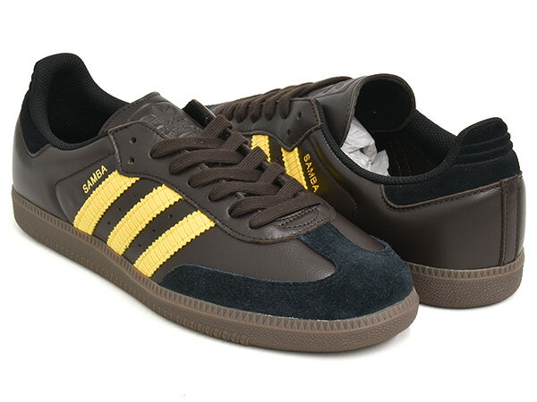 乐天商城 - adidas SAMBA OG【アディダス サンバ オージー】【オリジナル テラス ファッション】【インドア トレーニング トレーナー カジュアル メンズ ウィメンズ レディース ブラウン イエロー】AUCO / EQTYEL / GUM5