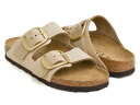 BIRKENSTOCK ARIZONA BIG BUCKLE【ビルケンシュトック アリゾナ ビッグ バックル】【サンダル ストラップ スライド ビルケン レギュラー ナロー 普通幅 細幅 ヌバックレザー サンドキャッスル ベージュ】SANDCASTLE / NUBUCK LEATHER