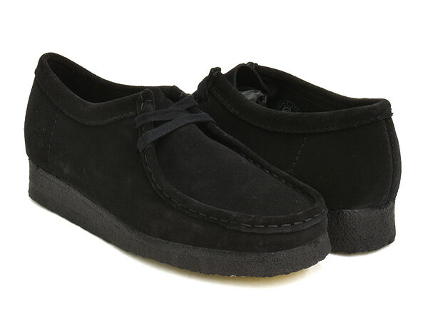 Clarks WOMENS WALLABEE【クラークス ウィメンズ ワラビー】【カジュアル シューズ 革靴 レディース 婦人 女性 ブラック 黒 スウェード スエード】BLACK SUEDE (WIDTH:D)