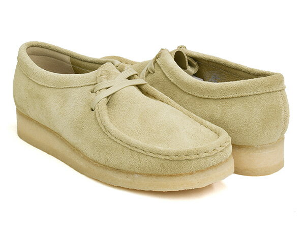 Clarks WOMENS WALLABEE【クラークス ウィメンズ ワラビー】【カジュアル シューズ 革靴 レディース 婦人 女性 メープル ベージュ スウェード スエード】MAPLE SUEDE (WIDTH:D)