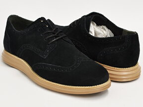 Cole Haan LUNARGRAND WINGTIP【コール ハーン ルナグランド ウィングチップ】BLACK SUEDE (WIDTH:MEDIUM)