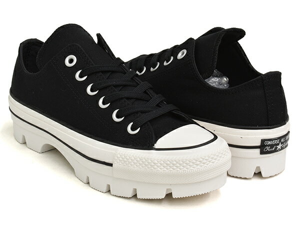 【タイムセール 10/11 1:59まで】CONVERSE ALL STAR 100 CHUNK OX【コンバース オールスター 100周年 オックス】【チャンク チャンキー 厚底】BLACK (1SC726)