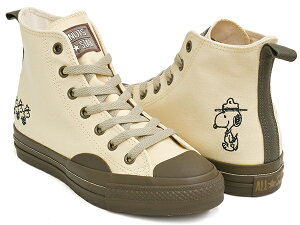 CONVERSE ALL STAR (R) PEANUTS CP HI【コンバース オールスター アール ハイ】【ピーナッツ スヌーピー SNOOPY】【リアクト リサイクル リファイン REACT RECYCLE REFINE サステナブル オフホワイト トープ】OFF WHITE / TAUPE (1SD796)