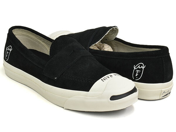 【5/20 23:59まで★75時間限定セール】CONVERSE JACK PURCELL LOAFER RH YU NAGABA【コンバース ジャックパーセル ローファー】【ユウ ナガバ 長場雄 リアクト HD スリッポン スウェード ブラック】BLACK (1SE057) ［sptm］