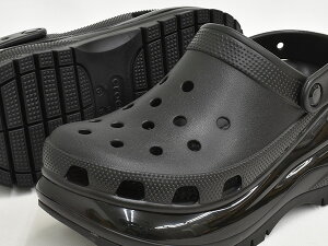 crocs CLASSIC MEGA CRUSH CLOG【クロックス クラシック メガ クラッシュ クロッグ】BLACK