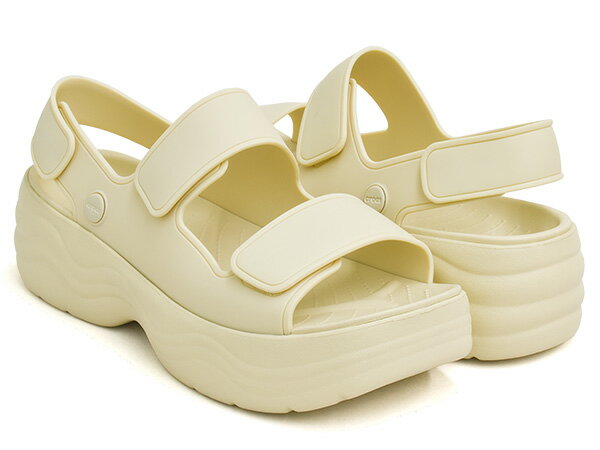 crocs SKYLINE SANDAL WOMENS【クロックス スカイライン スライド】【厚底 ウェッジソール サンダル スタイルアップ ウィメンズ レディース 女性 限定】BONE