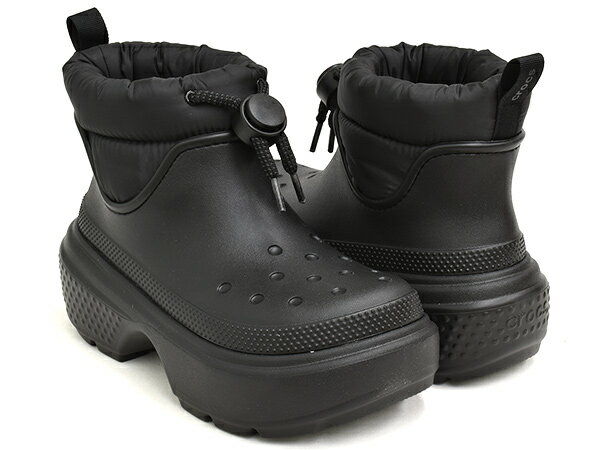 crocs STOMP PUFF BOOT【クロックス ストンプ パフ ブーツ】【厚底 チャンキー プラットフォーム】【ウィメンズ レディース メンズ ユニセックス 女性 男性 限定 ブラック】BLACK