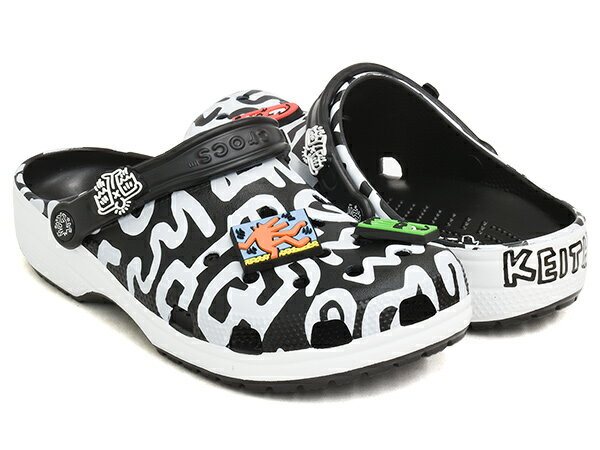 crocs HARING CLASSIC CLOG【クロックス クラシック クロッグ】【キース・ヘリング　Keith Haring】【サンダル メンズ ウィメンズ レディース ユニセックス 限定】BLACKのサムネイル