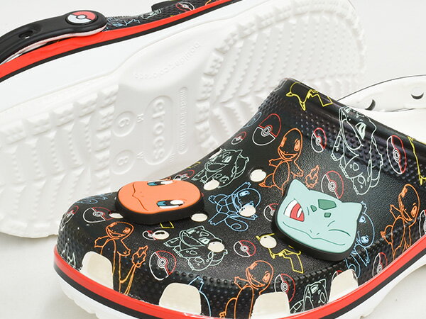 crocs POKEMON PRINT CLASSIC CLOG【クロックス クラシック クロッグ】【ポケモン プリント フシギダネ ヒトカゲ ゼニガメ ピカチュウ モンスターボール】【サンダル メンズ レディース ユニセックス 限定】MULTI