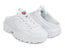 FILA DISRUPTOR II MULE【フィラ ディスラプター 2 ミュール】【クロッグ サンダル チャンキー ダッド シューズ】【ウィメンズ レディース ガールズ ジュニア 女性 サイズ】WHITE / FILA NAVY / FILA RED (WSS20004-125)