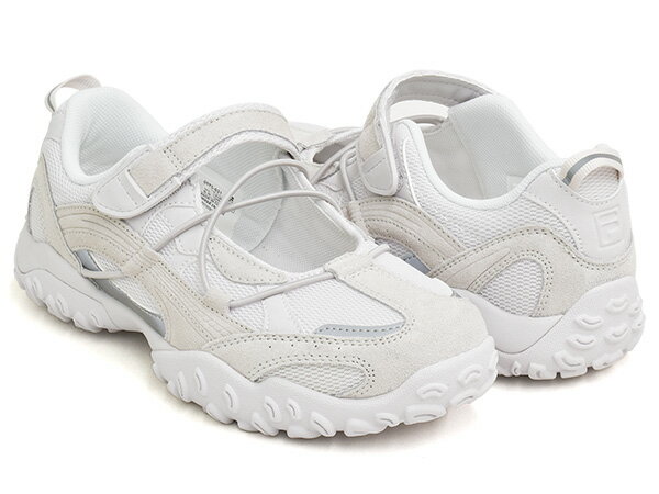 Rakuten - 【6/11 1:59まで★楽天スーパーSALE】FILA ECHAPPE VC V2 LX【フィラ エシャッペ ベルクロ ヴィーツー エルエックス】【メリージェーン シューズ ロープロファイル メンズ レディース ユニセックス ホワイト シルバー】NIMBUS CLOUD / SILVER / WHITE