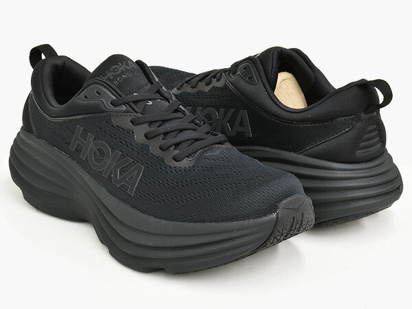 ホカオネオネ ウォーキングシューズ メンズ 【5/12 23:59まで★76時間限定セール】HOKA ONE ONE BONDI 8【ホカ オネオネ ボンダイ メンズ】【ランニング シューズ クッション ロード スポーツ カジュアル 男性 紳士 サイズ ブラック 黒】BLACK / BLACK