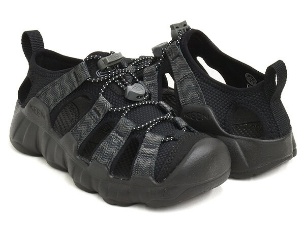 Rakuten - KEEN YOUTH HYPERPORT H2【キーン ユース ハイパーポート エイチツー】【ビッグキッズ ジュニア 子供 アウトドア スポーツ サンダル フェス キャンプ 水陸両用 ブラック】BLACK / STEEL GREY