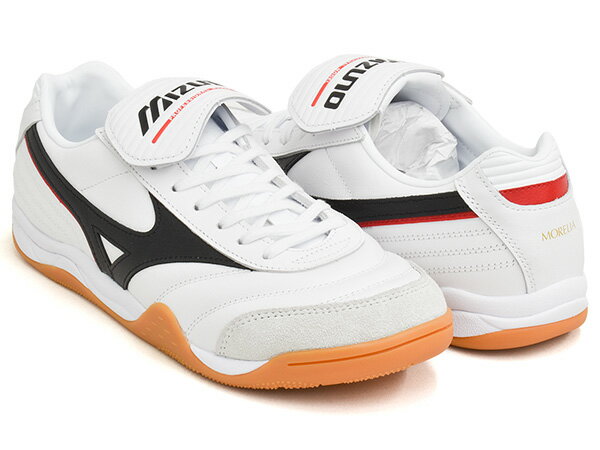 Rakuten - MIZUNO MORELIA LS OG【ミズノ モレリア エルエス オージー】【スニーカー シューズ サッカー フットボール インドア メンズ ウィメンズ レディース ユニセックス ホワイト ブラック】WHITE / BLACK / RED