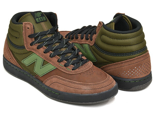 NEW BALANCE NUMERIC NM440H Y2【ニューバランス ヌメリック 440 ハイ HIGH V2】【スケートボード スケート シューズ スケシュー NB ブラウン オリーブ】BROWN / BLACK
