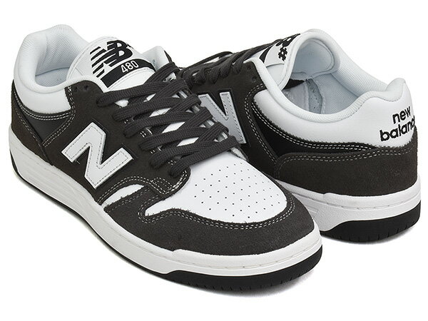 NEW BALANCE NUMERIC NM480 BAB【ニューバランス ヌメリック 480 480L P480 プライド PRIDE】【スケートボード スケート シューズ スケシュー NB ダークグレー ホワイト】BLACK / WHITE