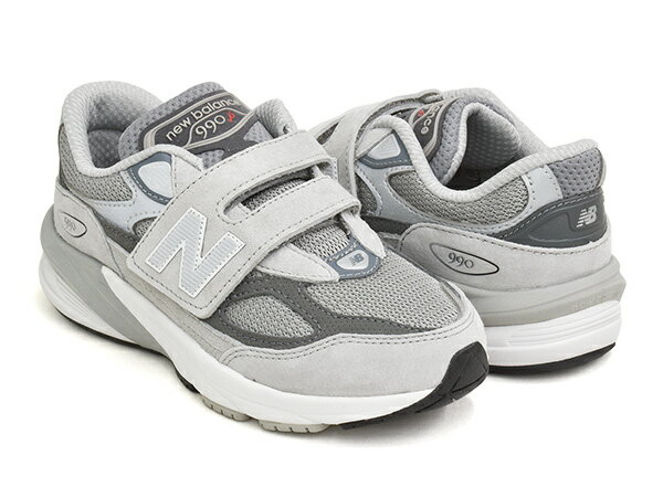 【9/11 1:59まで★楽天スーパーSALE限定価格】NEW BALANCE PV990 GL6【ニューバランス 990 V6 6代目】【キッズ ジュニア シューズ スニーカー 子供 靴 ベルクロ Wワイズ グレー GRAY】GREY / SILVER (WIDTH:W)のサムネイル