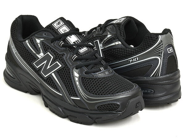 Rakuten - 【6/11 1:59まで★楽天スーパーSALE】NEW BALANCE U740 BM2【ニューバランス 740 V2】【ランニング レトロ カジュアル Y2K シューズ スニーカー】【メンズ ウィメンズ レディース ユニセックス ブラック シルバー】BLACK / SILVER METALLIC (WIDTH:D)