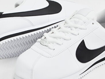 NIKE CORTEZ BASIC SL (GS)【ナイキ コルテッツ ベーシック スムースレザー グレード スクール】【ウィメンズ レディース ガールズ ジュニア 女性 サイズ】WHITE / BLACK