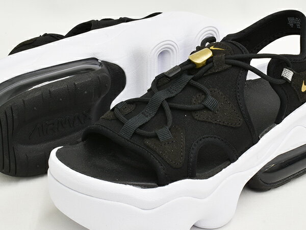 NIKE WMNS AIR MAX KOKO SANDAL【ナイキ ウィメンズ エア マックス ココ サンダル】【厚底 プラットフォーム レディース ガールズ ジュニア 女性 サイズ】BLACK / METALLIC GOLD - ANTHRACITE