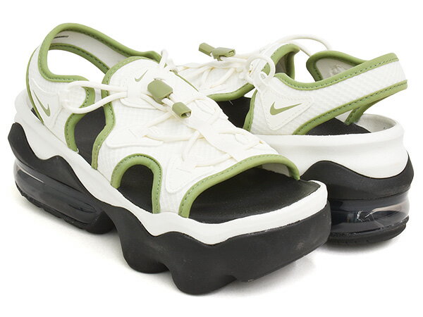 【77時間限定セール 5/16 1:59まで】NIKE WMNS AIR MAX KOKO SANDAL TRK3【ナイキ ウィメンズ エア マックス ココ サンダル】【厚底 プラットフォーム レディース】SUMMIT WHITE / OIL GREEN - BLACK