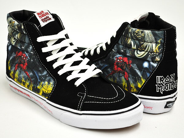 VANS SK8-HI【バンズ スケートハイ】【アイアン・メイデン】(IRON MAIDEN 30TH) BLACK / NUMBER OF THE BEAST