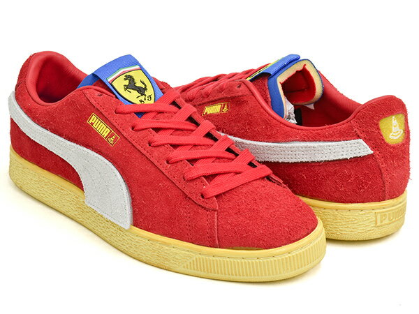 PUMA SCUDERIA FERRARI X JOSHUA VIDES SUEDE【プーマ スウェード クラシック スエード XXI 2021】【スクーデリア フェラーリ ジョシュア ヴィーダス ジュアル バスケット シューズ スニーカー】PUMA WHITE - PUMA BLACK