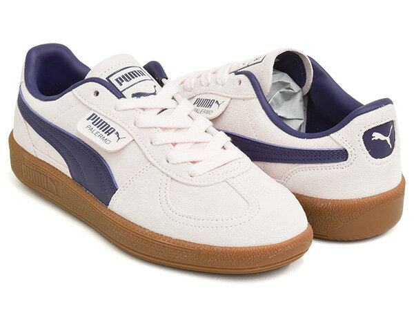 PUMA PALERMO【プーマ パレルモ】【テラス ファッション インドア トレーニング トレーナー カジュアル】【スニーカー シューズ メンズ ウィメンズ レディース ライトピンク ネイビーパープル】JASMINE FLOWER - GUM - DEEP PLUM