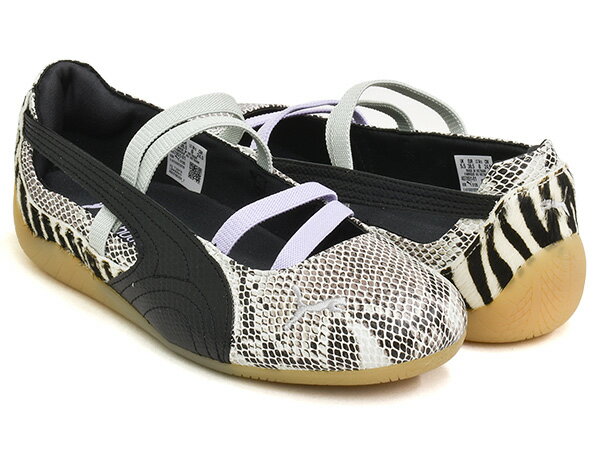樂天商城 - 【6/11 1:59まで★楽天スーパーSALE】PUMA SPEEDCAT BALLET MIX FEEL WNS【プーマ スピードキャット バレエ ミックス フィール ウィメンズ】【ドライビング シューズ フラット アニマル スネイク ゼブラ】BLACK - CW BROWN - LIGHT LAER