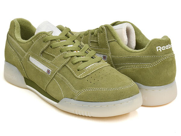 乐天商城 - Reebok WORKOUT PLUS【リーボック ワークアウト プラス】【カジュアル フィットネス シューズ スニーカー グリーン】GREEN / CHALK / BEIGE