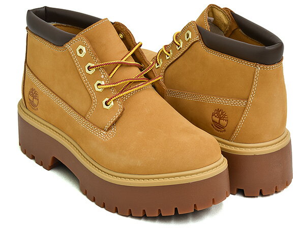 Timberland WOMEN'S STONE STREET MID LACE UP WATERPROOF BOOT【ティンバーランド ウィメンズ ストーン ストリート ミッド レースアップ ウォータープルーフ ブーツ】【プラットフォーム 厚底 レディース ウィート イエロー ヌバック】WHEAT