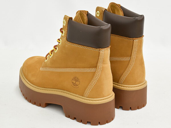Timberland WOMEN'S STONE STREET 6-INCH LACE-UP WATERPROOF BOOT【ティンバーランド ウィメンズ ストーン ストリート 6インチ レースアップ ウォータープルーフ ブーツ】【プラットフォーム 厚底 レディース ウィート イエロー ヌバック】WHEAT 2