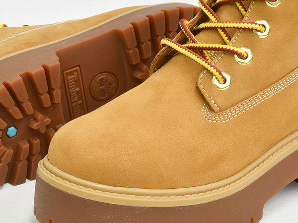 Timberland WOMEN'S STONE STREET 6-INCH LACE-UP WATERPROOF BOOT【ティンバーランド ウィメンズ ストーン ストリート 6インチ レースアップ ウォータープルーフ ブーツ】【プラットフォーム 厚底 レディース ウィート イエロー ヌバック】WHEAT 3
