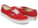 【決算セール 3/31 23:59まで】VANS AUTHENTIC【バンズ オーセンティック】RED