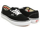 VANS SKATE AUTHENTIC【バンズ スケート オーセンティック】【スケートボード SKATEBOARDING SB プロ PRO】BLACK / WHITE