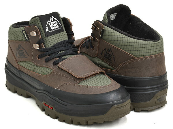 樂天商城 - 【6/11 1:59まで★楽天スーパーSALE】VANS MTE MOUNTAIN MID GORE-TEX 【バンズ エムティーイー マウンテン ミッド ゴアテックス】【GTX 防水 防水透湿素材 エディション MADE FOR THE ELEMENTS ブラウン オリーブ】DARK GREEN / DARK BROWN