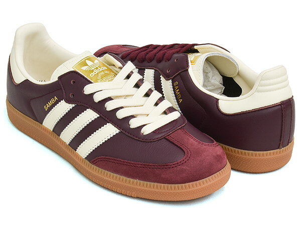 Rakuten - 【現価格での販売は6/16 23:59まで】adidas SAMBA OG W【アディダス サンバ オージー】【オリジナル テラス ファッション】【インドア トレーニング トレーナー カジュアル メンズ ウィメンズ レディース マルーン】MAROON / CREWHT / GOLDMT