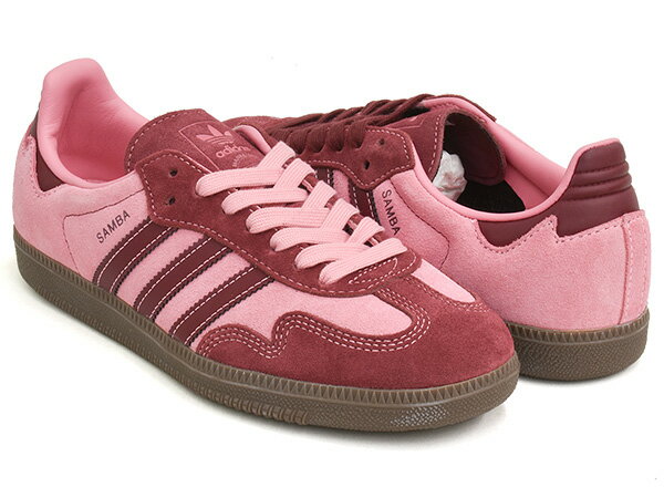 ADIDAS - 【5/6 23:59まで★GWフェア】adidas SAMBA OG W【アディダス サンバ オージー ウィメンズ】【オリジナル テラス ファッション】【インドア トレーニング カジュアル レディース バレンタイン ピンク レッド】PINSPA / SHARED / GUM5