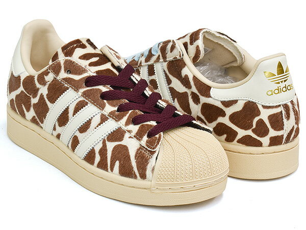Rakuten - 【現価格での販売は6/30 23:59まで】adidas SUPERSTAR II W【アディダス スーパースター 2 ウィメンズ】【バスケットボール シューズ カジュアル スニーカー レディース メンズ アニマル ジラフ キリン】CRLI / IVORY / GOLDMT