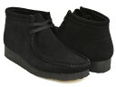 Clarks WOMENS WALLABEE BOOT【クラークス ウィメンズ ワラビー ブーツ】【カジュアル シューズ 革靴 レディース 婦人 女性 ブラック 黒 スウェード スエード】BLACK SUEDE (WIDTH:D)