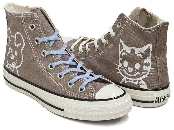 Rakuten - CONVERSE ALL STAR AGED HI / OSAMU GOODS【コンバース オールスター エイジド ハイ】【オサムグッズ 原田治 キャット＆ドッグ ブラウン】CAT & DOG (1SE929)